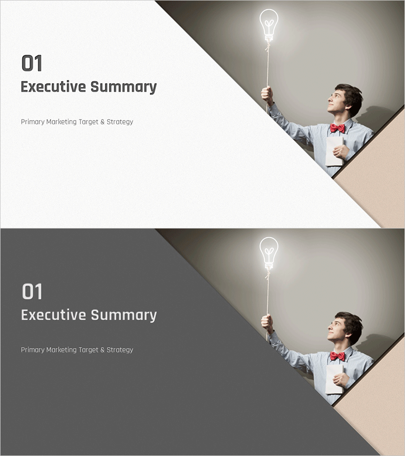 사선 패턴 마케팅 계획 템플릿 간지