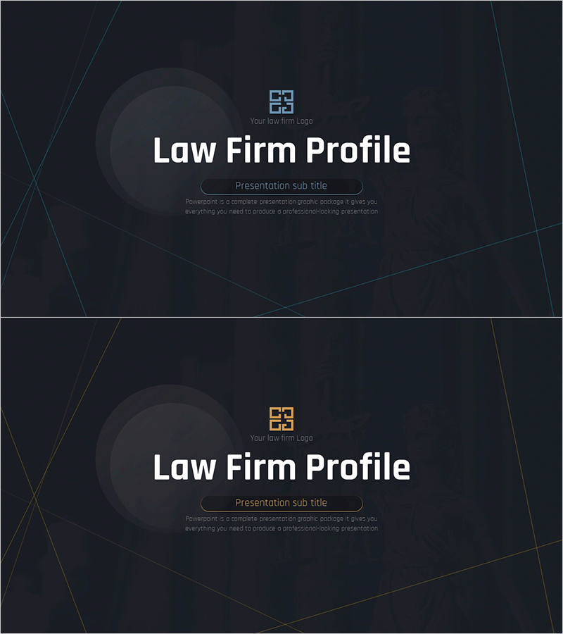 법무법인 및 전문 서비스 기업용 프레젠테이션 표지 슬라이드