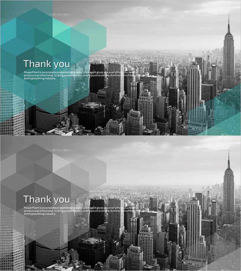 모던한 감사 슬라이드 디자인 – 전문성과 신뢰