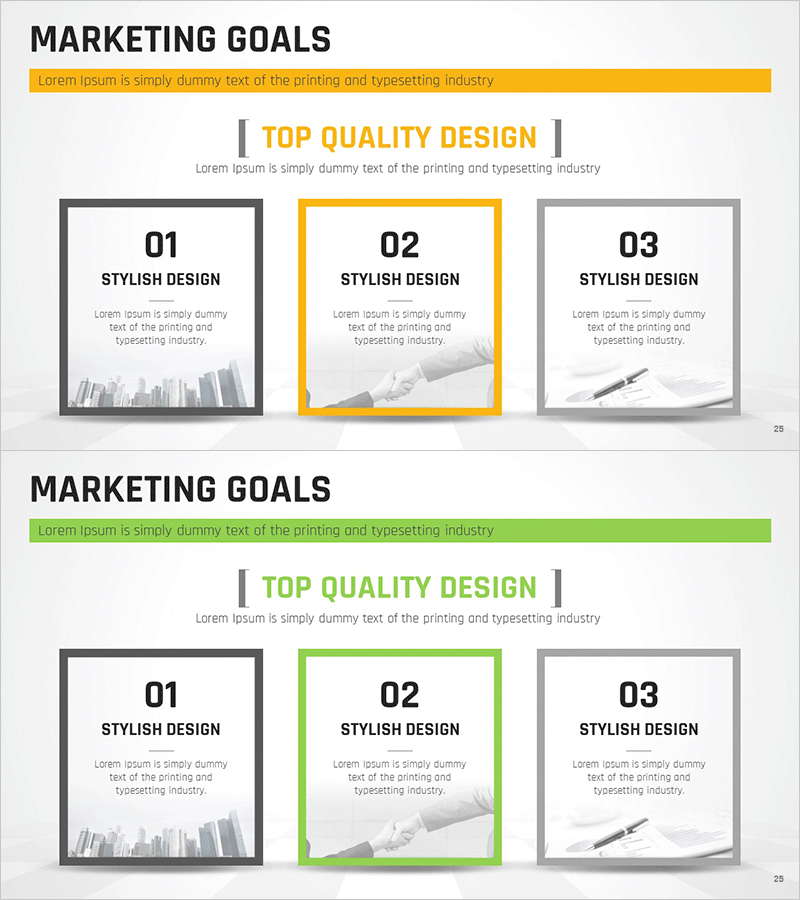 비즈니스 마케팅 목표를 위한 클러스터 다이어그램 슬라이드