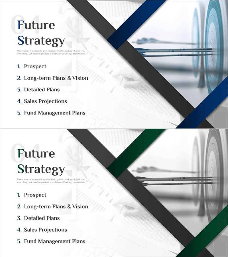 모던 라인 IR 템플릿 간지 – 전략 발표의 핵심