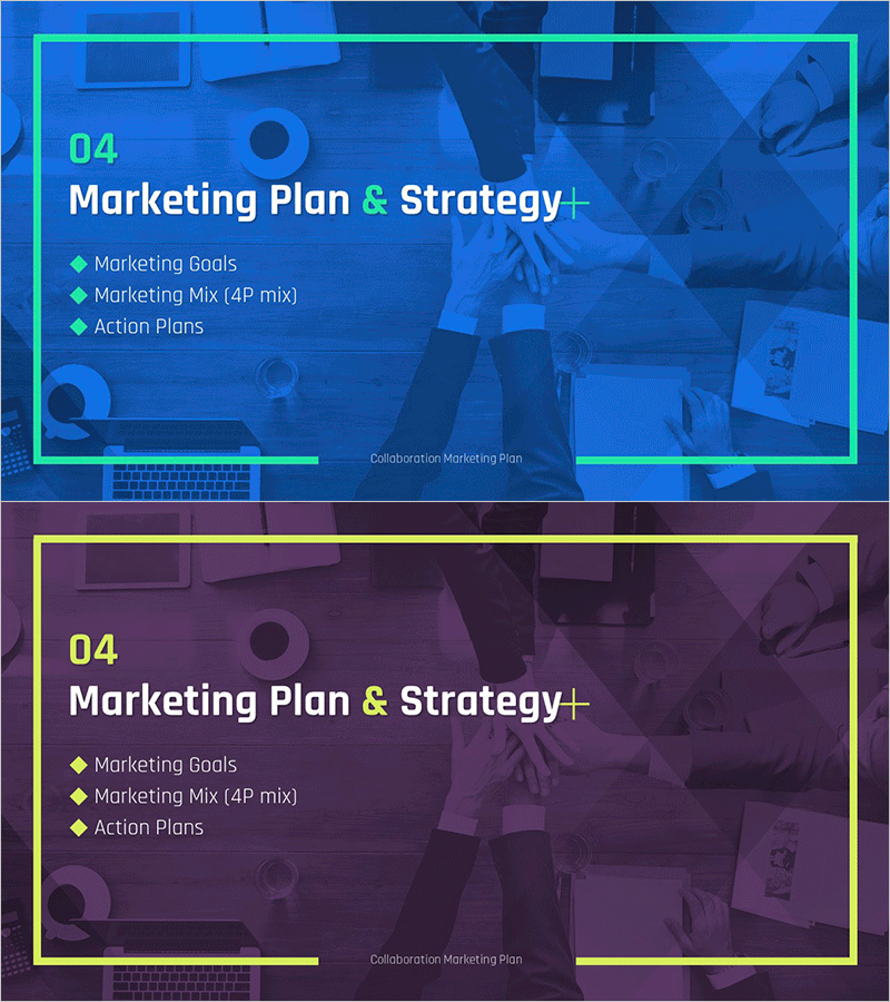 콜라보레이션 마케팅 기획서 템플릿 간지