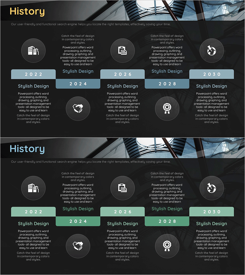 건설 회사 히스토리 다이어그램 – 사업추진 전략을 시각화