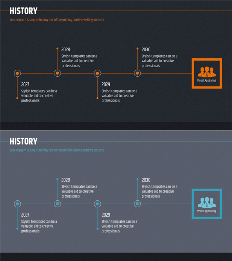 비즈니스 히스토리 다이어그램 – 회사 연혁을 시각화하다