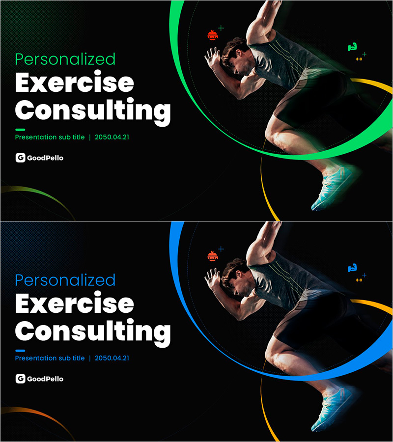 개인 맞춤 운동상담 제안서 표지 – 전문성과 혁신의 조화