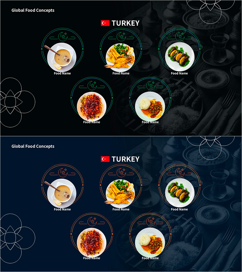 터키 요리를 주제로 한 글로벌 푸드 컨셉