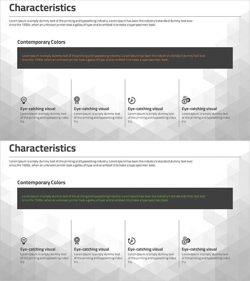 사업개요 특성 다이어그램 – 비즈니스 소개를 강화하는 디자인