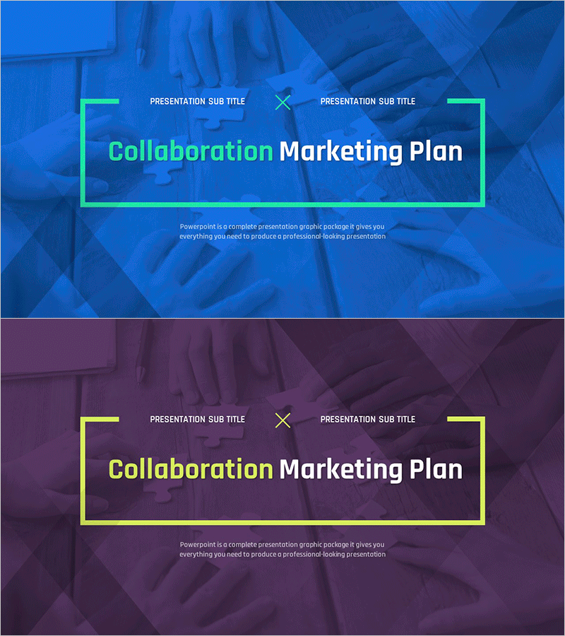 콜라보레이션 마케팅 기획서 템플릿 표지