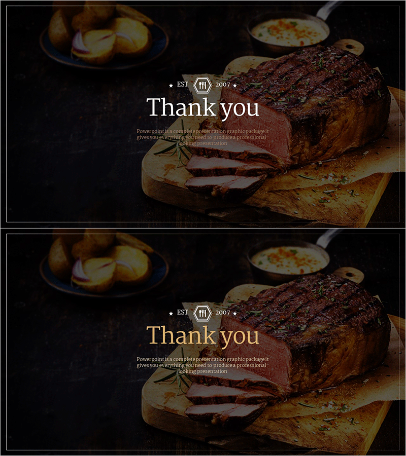 레스토랑 사업 계획 템플릿 엔딩 표지