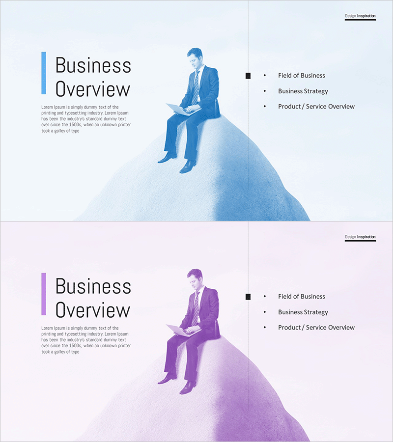 생각하는 회사원 템플릿 간지 – 비즈니스 개요