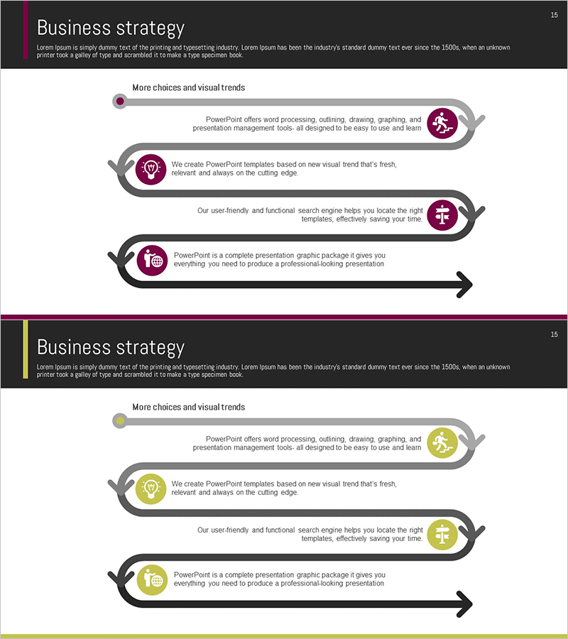 단계별 흐름 다이어그램 – 사업 전략 시각화