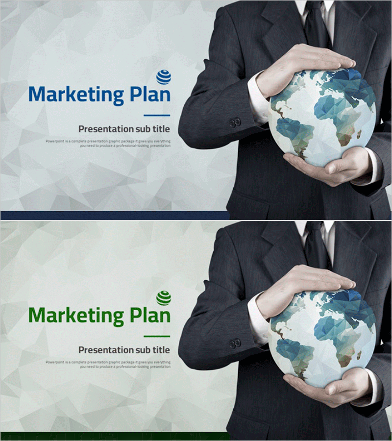글로벌 사업가의 마케팅 기획서 템플릿 표지