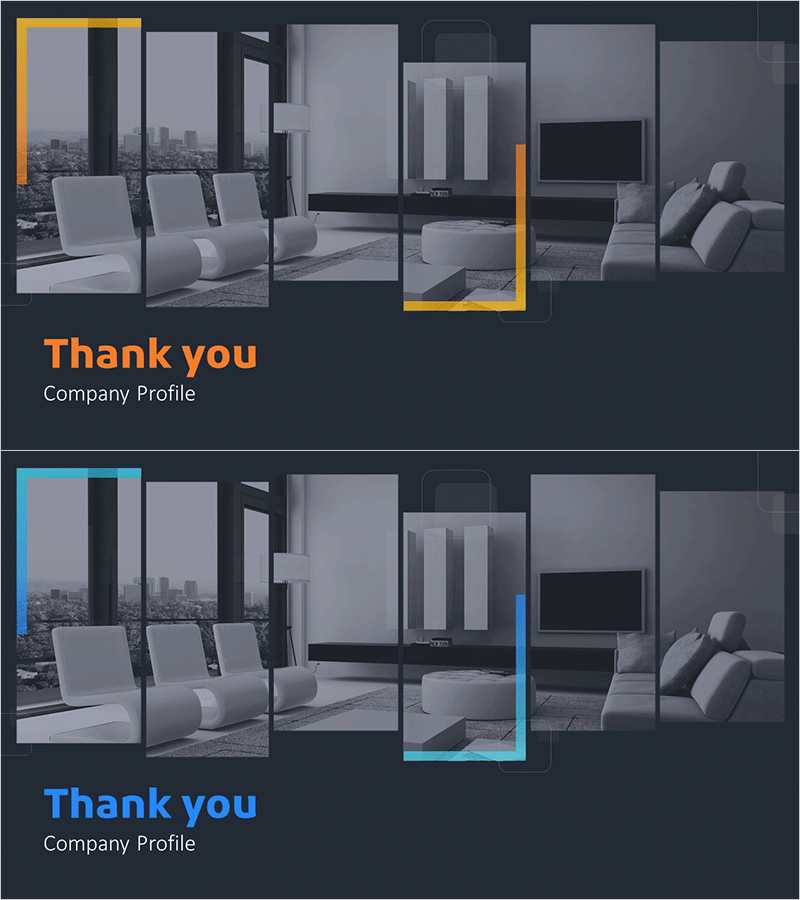 모던 가구 회사소개서 템플릿 엔딩 표지