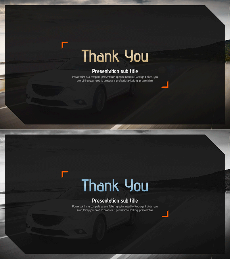 자동차 기술 투자유치 PPT 엔딩 표지