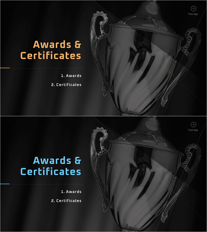 세련된 회사소개서 템플릿 간지