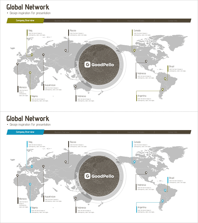 기업 글로벌 분포도 맵 – 목표 시장 전략의 손쉬운 시각화
