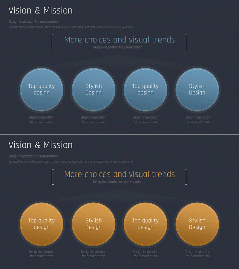 비전 및 미션을 담은 모던 프레젠테이션 템플릿