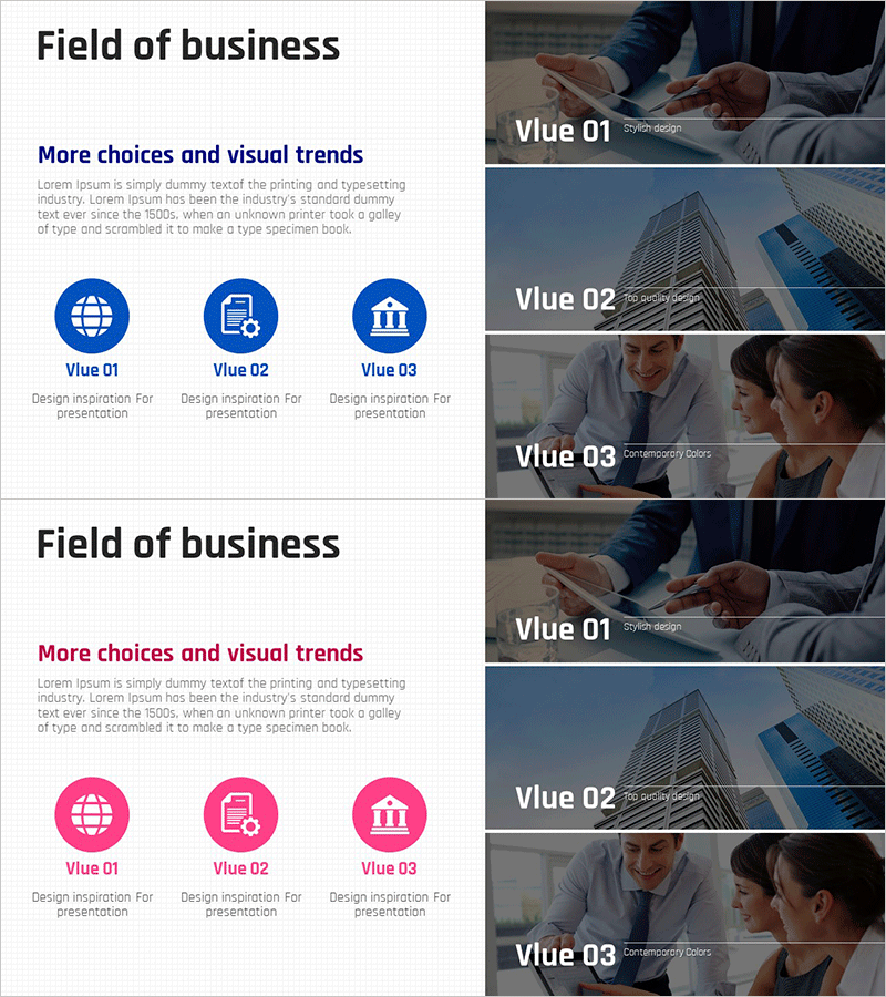 성공을 향한 프로젝트 설계 슬라이드 – 비즈니스 개념 시각화