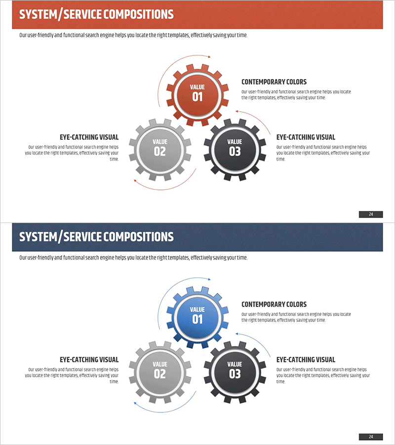 무료 서비스 구성도 톱니바퀴 다이어그램 – 비즈니스 흐름을 효율적으로 시각화