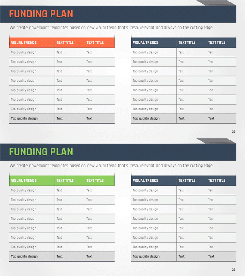 투자 및 자금 운영 계획 슬라이드 – 재무 계획의 통찰
