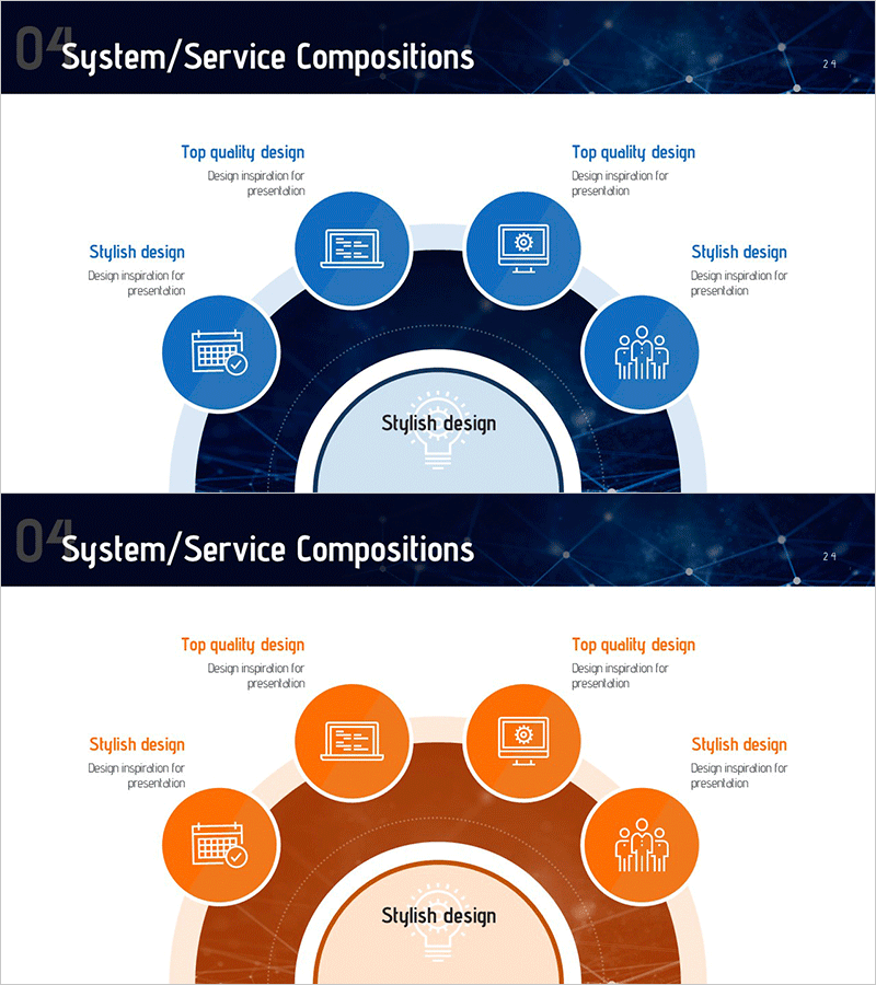 서비스 구성 확산 다이어그램 – 기술부문 제시