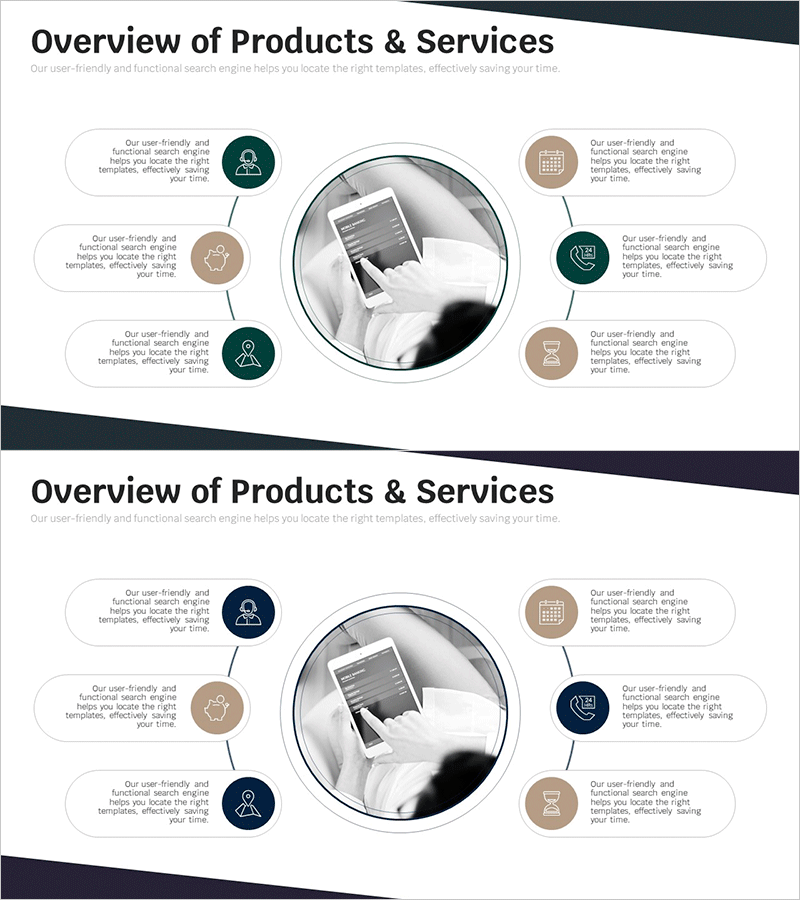 상품 및 서비스 개요 다이어그램 – 신뢰와 효율성