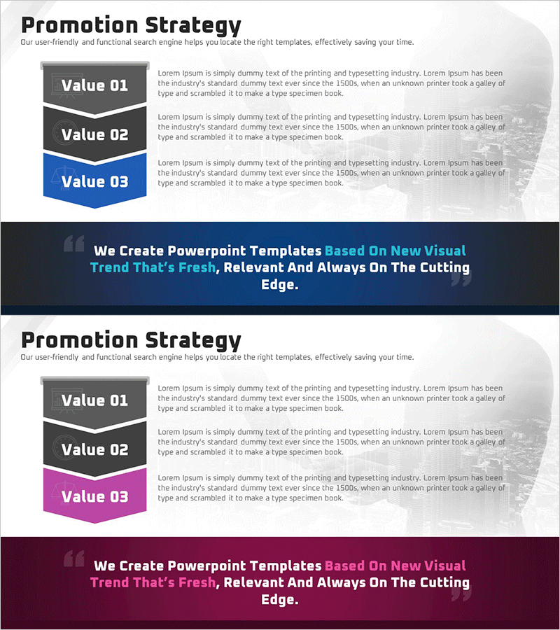 비즈니스 프로모션 전략 PPT 템플릿 – 효과적인 마케팅목표 도달