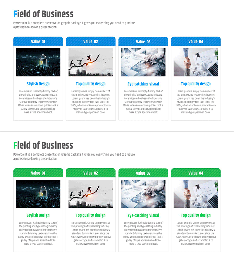 차별화된 경쟁력을 갖춘 사업영역 – 프레젠테이션 템플릿