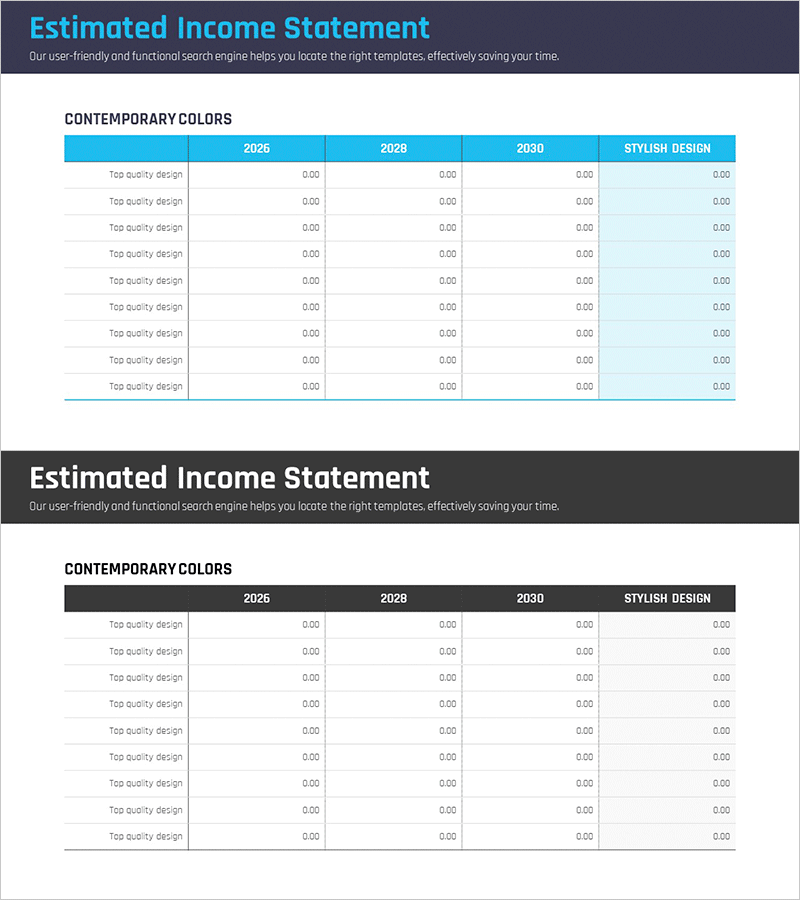 연도별 비교분석 그래프 – 재무성과를 명확히 보여주는 슬라이드