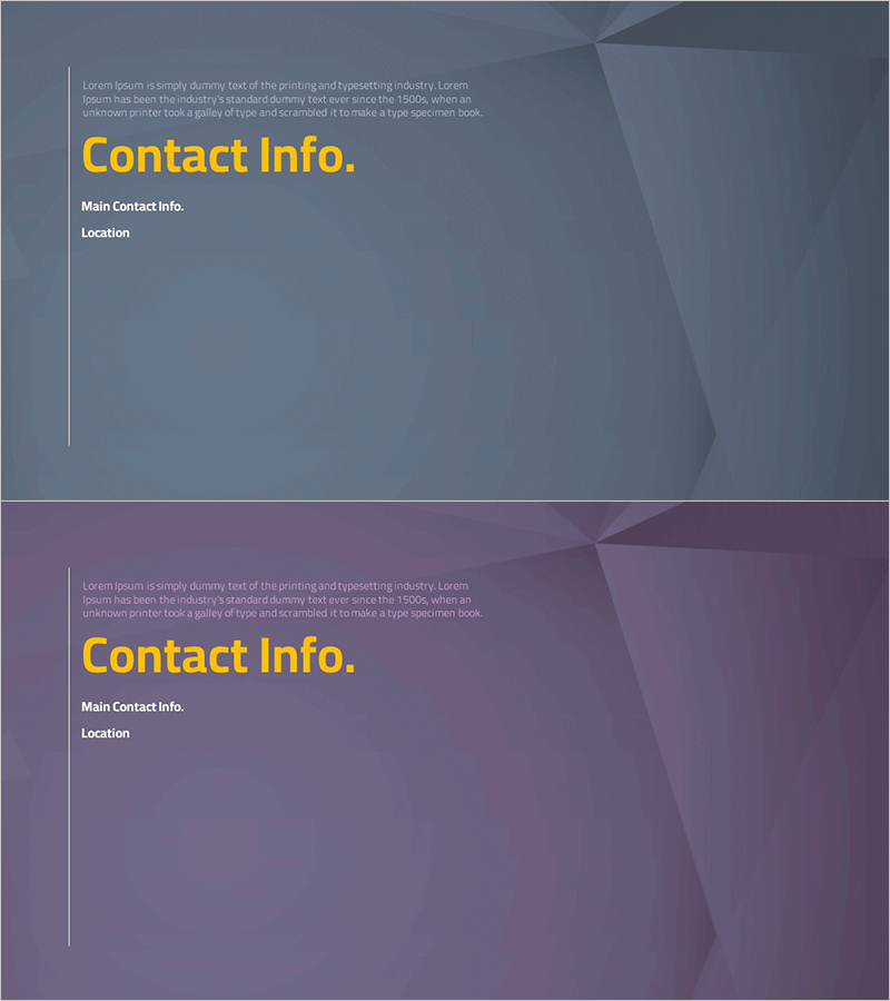 입체 배경 회사소개서 템플릿 – 세련된 간지