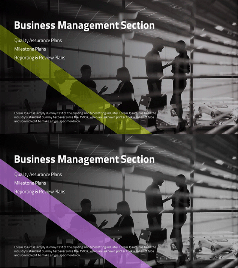 도시 라인테마 제안서 간지 – 비즈니스 관리 섹션