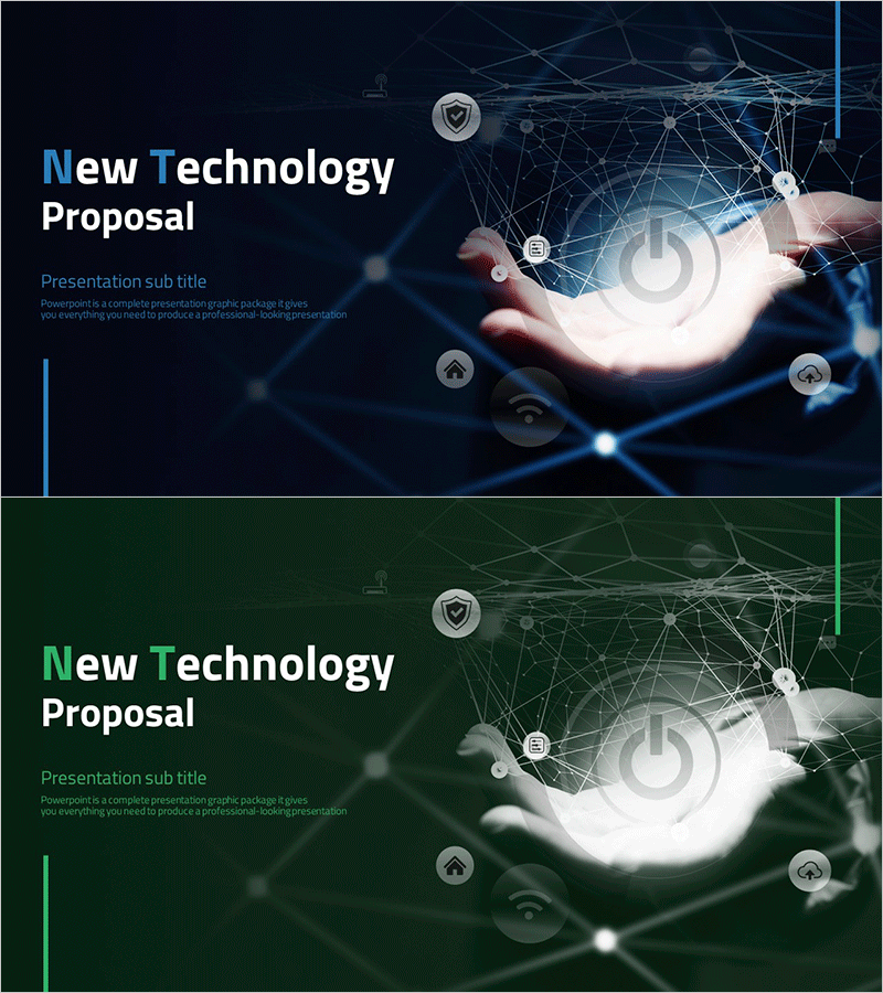 혁신적인 기술 제안서 템플릿 표지