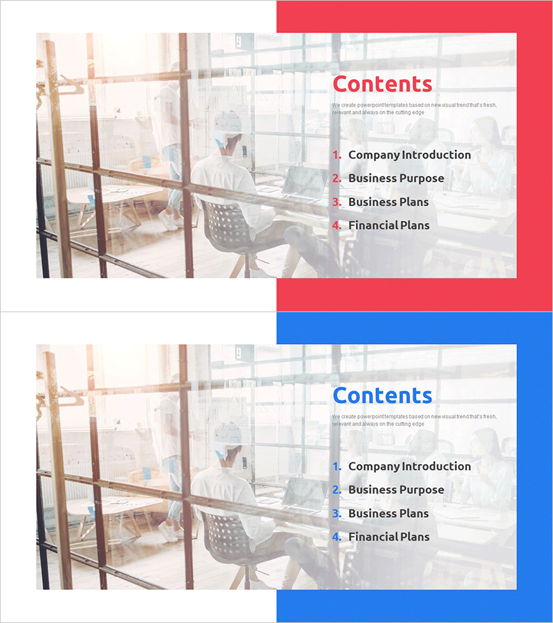 스타트업 사업 투자유치 PPT 목차 – 혁신과 열정