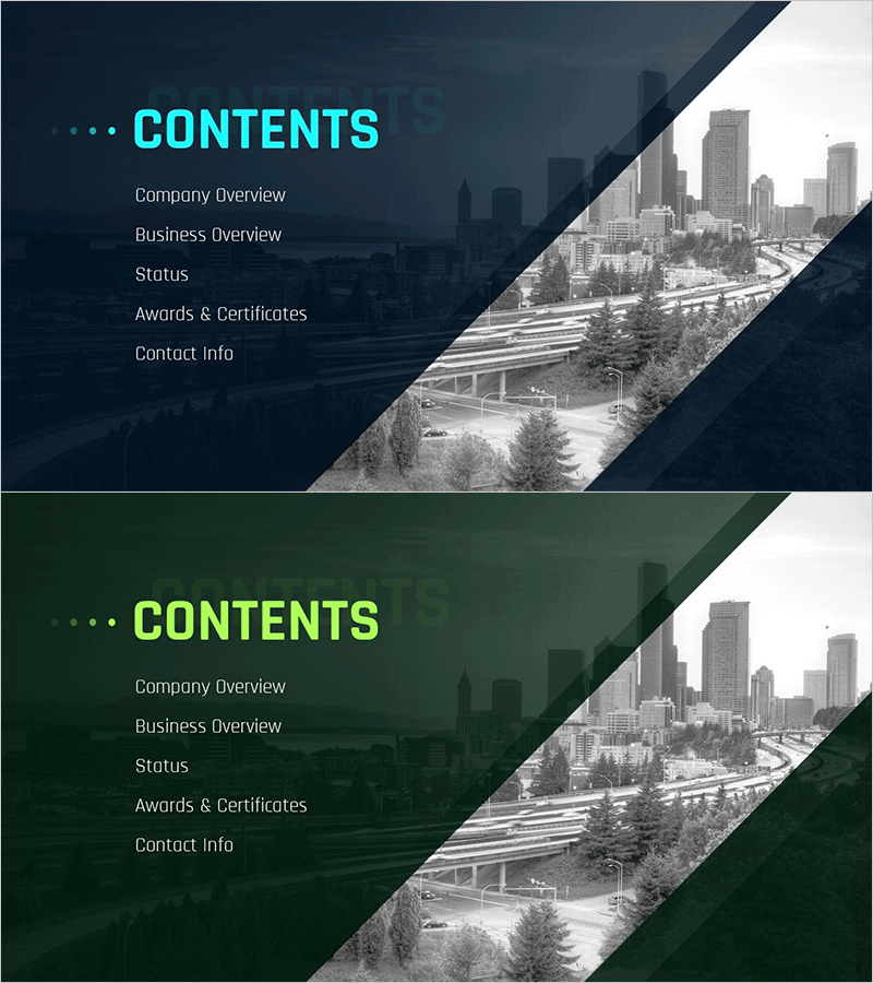 실용적인 회사소개서 템플릿 목차