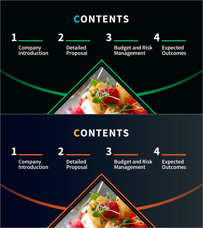 프레젠테이션 템플릿 – 회의 주제를 명확히 전달한 개요