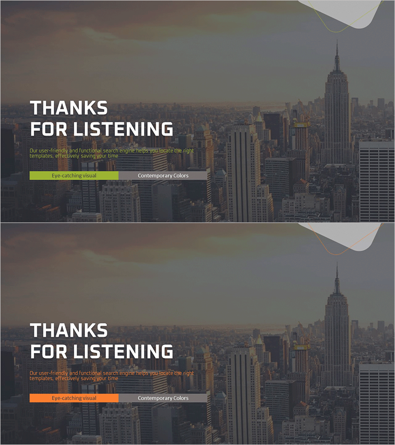 라운드 스퀘어 라인 템플릿 엔딩 표지