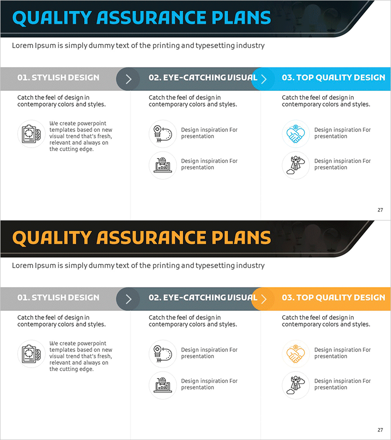 품질보증 계획 순서 슬라이드 – 체계적 접근