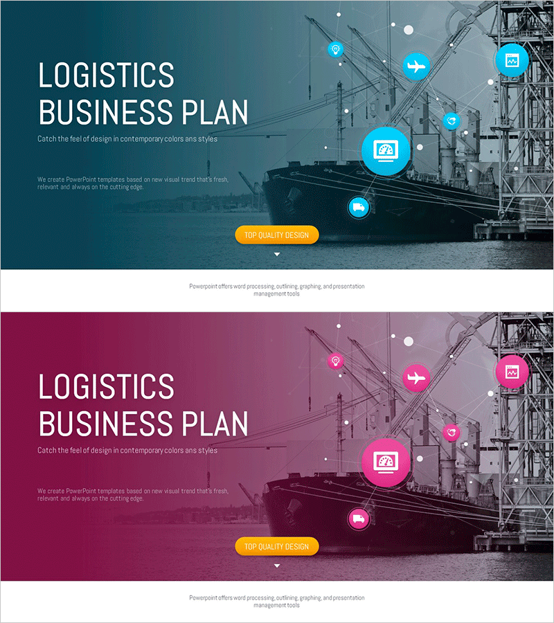 물류 사업계획서 표지 템플릿 – 전문성과 신뢰 제공