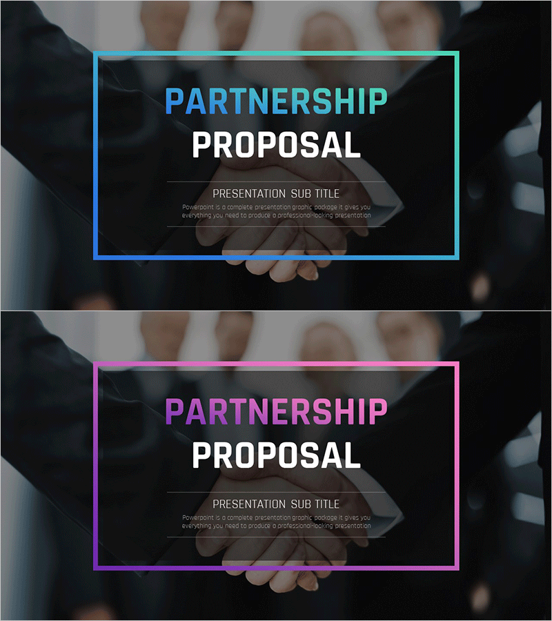 최고의 파트너십 제안서 표지