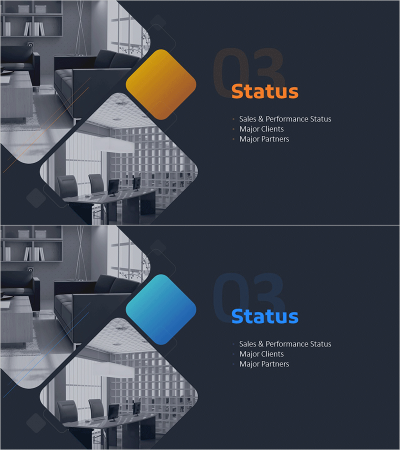 모던 가구 회사소개서 템플릿 – 성과 현황