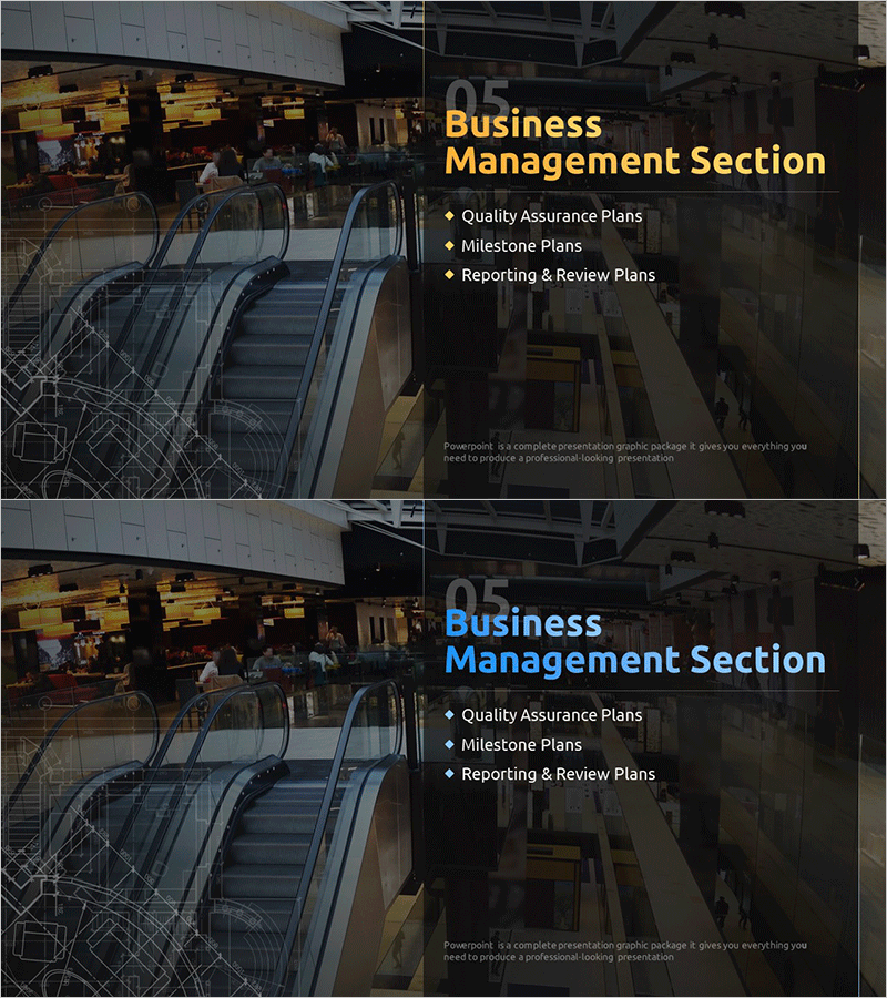 쇼핑몰 운영 제안서 간지 – 비즈니스 관리 섹션