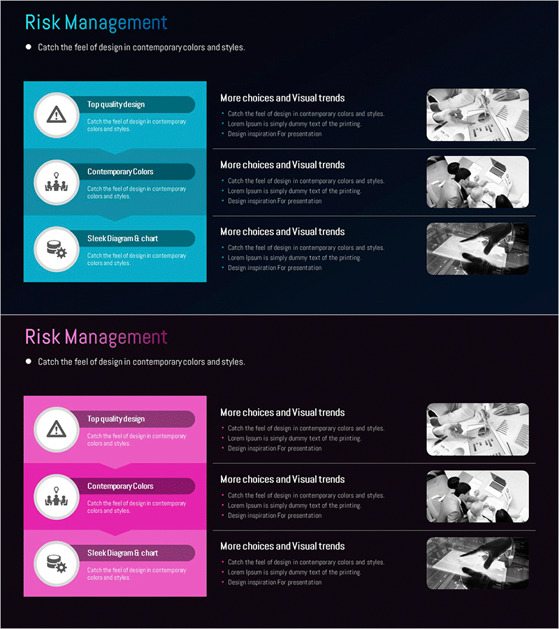 리스크 관리 다이어그램 – 효과적인 운영 계획
