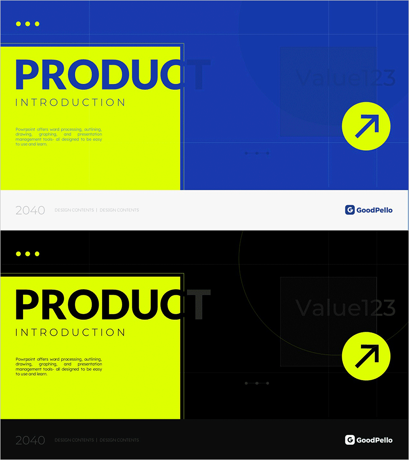 레이아웃 제품 소개 템플릿 커버 – 모던 스타일