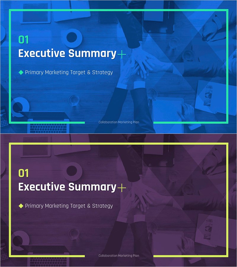 콜라보레이션 마케팅 기획서 템플릿 간지