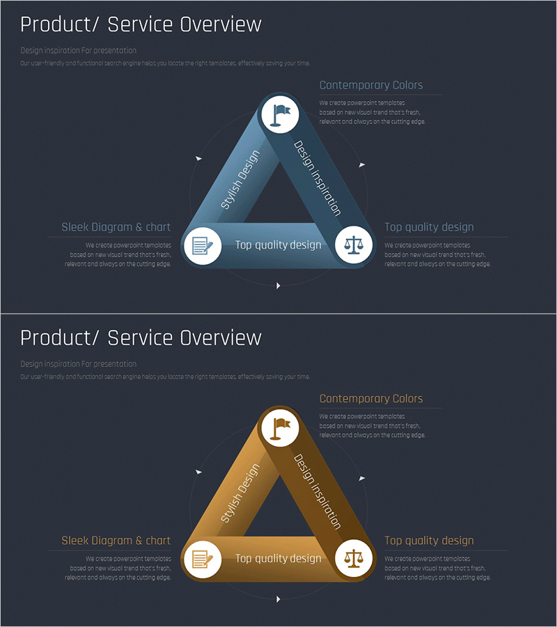 프리미엄 다이어그램으로 사업 개요 시각화 – 세련된 디자인