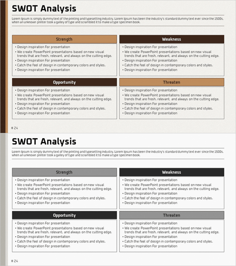 SWOT 분석 심플 표 – 비즈니스 전략 도구