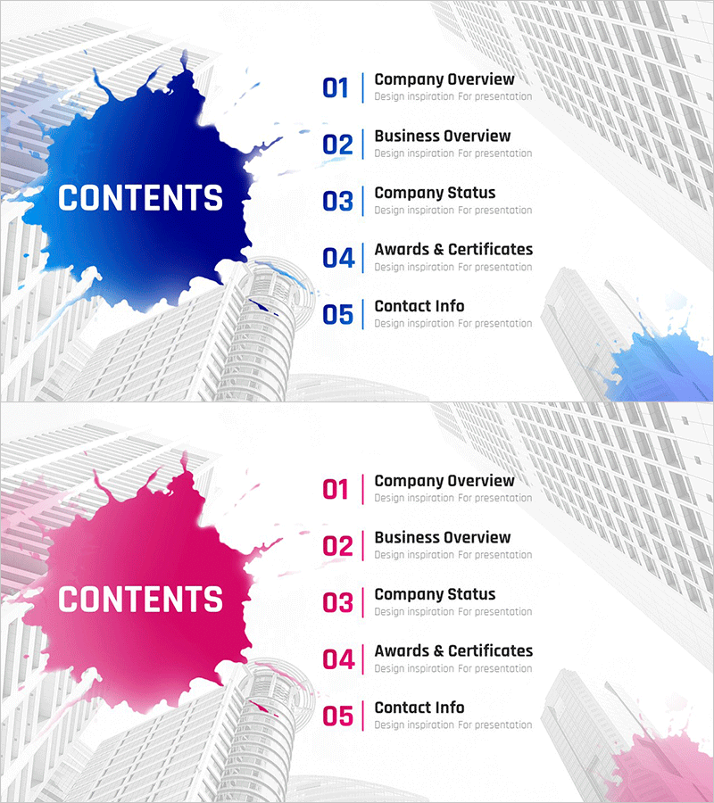 페인팅 테마 회사소개서 템플릿 목차