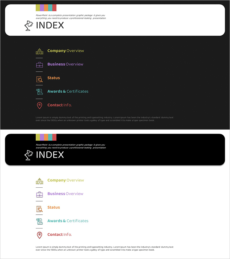 라운드 스퀘어 회사소개 템플릿 목차