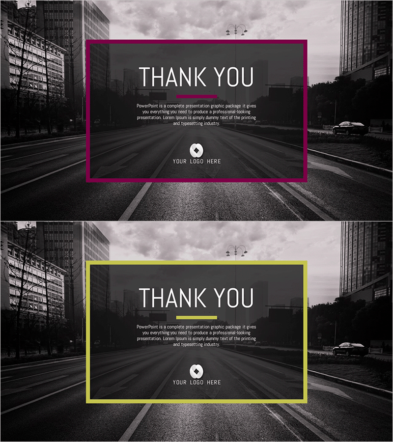 도로 회사소개서 템플릿 엔딩 표지 – 전문성과 신뢰