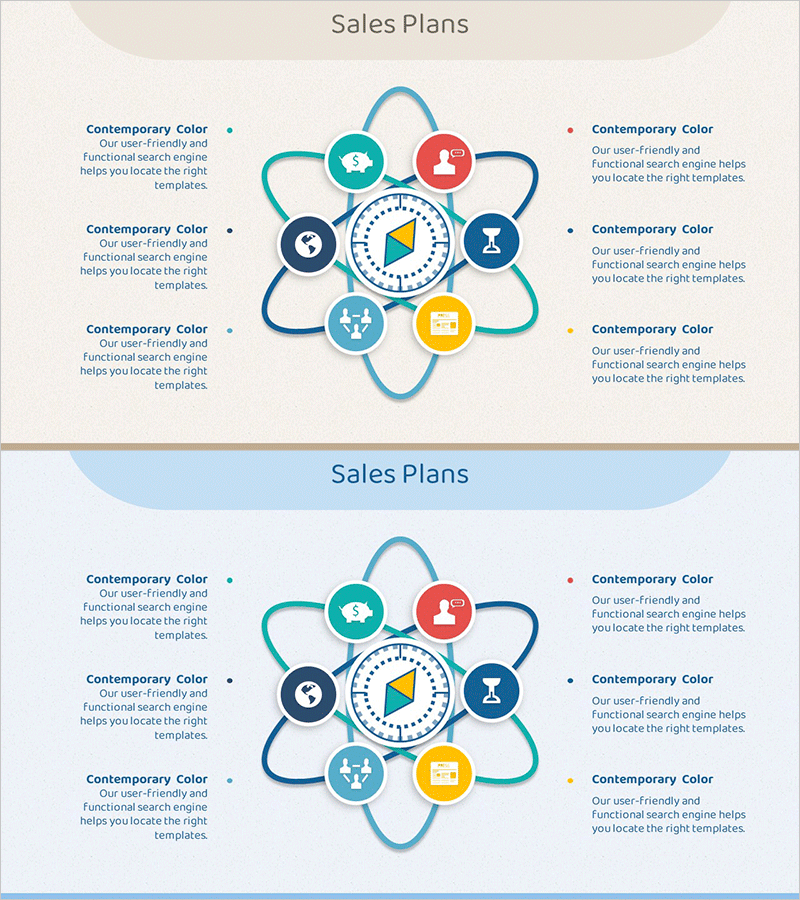 연결 고리 루프 다이어그램 – 비즈니스 분야와 사업 영역 설명